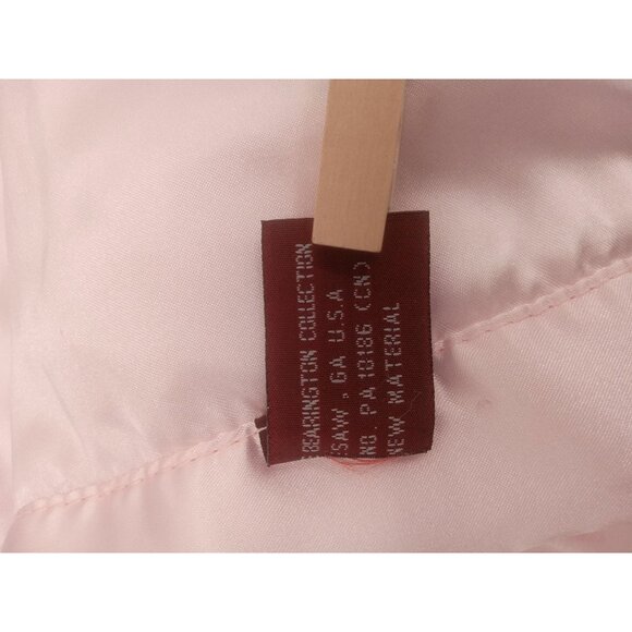 Bearington Collection Pink Fleece Satin Lovey Teddy Bear Rattle ABC Block Plush - Picture 7 of 9